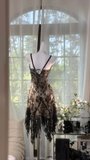 Elegant V-neck Applique Beaded Sequin Romantic Chiffon Evening Dress Prom Dresses HZ1024