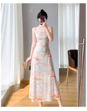 Simple Fashion Colorful Design Slim Spaghetti Strap Dress HZ1024