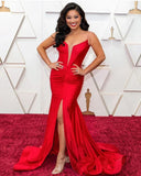 Simple Black satin long prom dress, black evening dress HZ1024