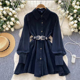Vintage Couture Loose Waisted Denim Dress HZ1024