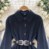 Vintage Couture Loose Waisted Denim Dress HZ1024