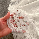 New Vintage Cuff Design Single-breasted High-waisted Lace Embroidery Dress HZ1024