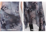 Simple Fashion Butterfly Pattern Design Sense Spaghetti Strap Dress HZ1024