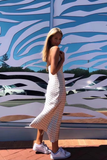 New Fashion Silvery Spot Irregular Hem Design A-line Spaghetti Strap Women Party Dress HZ1024