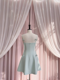 New Fashion Bow Design A-line Spaghetti Strap Party Dresses Homecoming Dresses, HZ1024