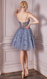 Vintage Spaghetti Strap A-Line Homecoming Dress Applique Sweetheart Party Dress Short Cocktail Dress HZ1024