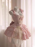 Vintage Pink 3D Flower Design A-line Sleeveless Homecoming Dress HZ1024