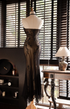 Vintage Black Applique Design Elegant Chiffon Evening Dress Prom Dress HZ1024
