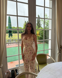 Simple Fashion Mermaid Floral Design A-line Women Dress HZ1024