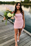 Vintage Simple Sheath Chiffon Strapless Homecoming Dress Party Dress Cocktail Dress HZ1024