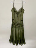 Vintage Beaded Embroidery V-neck Mermaid Prom Dress Party Dress Evening Dress HZ1024
