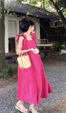 Cute Stylish Rose Pink Casual Loose Women Dress HZ1024