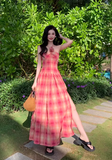 New Fashion Design Beach Casual Split Spaghetti Strap Dress HZ1024