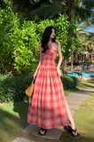 New Fashion Design Beach Casual Split Spaghetti Strap Dress HZ1024