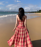 New Fashion Design Beach Casual Split Spaghetti Strap Dress HZ1024