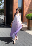 New Fashion Gradient Pink Design Beach Holiday A-line Spaghetti Strap Dress HZ1024