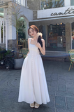 Retro Fashion Floral Design Beach Holiday A-line Spaghetti Strap Dress HZ1024