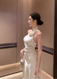 Simple Fashion 3D Flower Mermaid Design Prom Dress Elegant A-line Halter Dress HZ1024