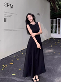 Simple Fashion Pink Design Elegant A-line Sleeveless Women Vest Dress HZ1024