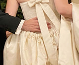 Elegant Ivory A-line Strapless Wedding Dress with Train HZ1024