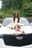 Chic Ivory Tutu Off-the-shoulder Bow Mini Homecoming Dress HZ1024