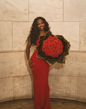 Sexy Red Strap Deep V Neck Sequin Mermaid Floor Length Ball Gown Evening Dress HZ1024