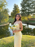 Spaghetti Straps Sweetheart Neck Sleeveless Lace Long Prom Dress Bridesmaid Dress HZ1024