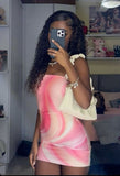 Sexy Pink Strapless Bodycon Mini Party Dress Homecoming Dress HZ1024