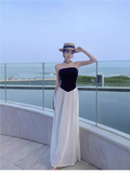 Simple Casual Design A-Line Women Strapless Dress HZ1024