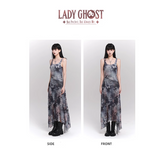 Simple Fashion Butterfly Pattern Design Sense Spaghetti Strap Dress HZ1024