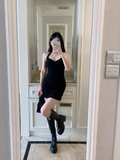 Sexy Fashion Women Black Short Halter Dress HZ1024