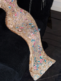 Gorgeous Shiny Beaded Exquisite Embroidery Mermaid Long Evening Dress Prom Dresses HZ1024