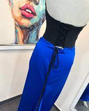 Elegant Mermaid Blue Off-the-shoulder Strapless Satin Long Ball Gown HZ1024