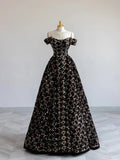 Stylish Sequins Long Prom Dress, Off Shoulder Evening Party Dress HZ1024
