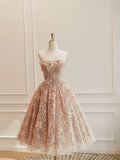 Cute Tulle Flower Short Prom Dress, Beautiful Off the Shoulder A-Line Evening Party Dress HZ1024