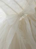 Light Champagne Ball Gown Tulle Sweetheart Long Prom Dress, Beautiful Formal Dress Sweet 16 Dress HZ1024